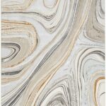 Alfombra Nourison Glitz GLZ21 Grey / Gold